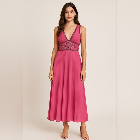 Sue Wong Nocturne Long Formal Prom Chiffon Dress Rhinestone Open Back Women's 0 - Picture 1 of 15